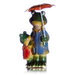 Фигурка  "Лягушата - прогулка под зонтом" 18х8,5х8,5 см, керамика