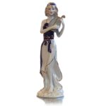 Статуэтка "Девушка с арфой" 31x10x10 см,керамика