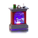 Декоративный светильник "Новогодний камин" h-10см, пластик