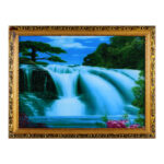 Картина в багете с подсветкой "Водопад и дерево", 43*56см, багет/стекло/пластик
