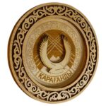 Панно "Караганда", d-20см, дерево