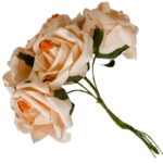 Искусственные цветы "Букет из 5 роз", h-25cм, резина