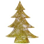 Декоративная елка, h-70см, цвет золото, металл