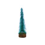 Сувенир "Елочка на деревянной поставке", h- 14см, пластик/дерево