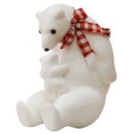 Фигура рождественская "Медведь сидячий с медвежонком", 22*30см, сэвилен