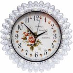 Часы настенные с маятником, "Розы", 24х22х2 см, пластик