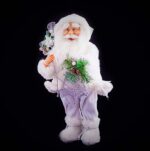 Санта Клаус в белом, h-40см, пр-во Бельгия,текстиль/пластик