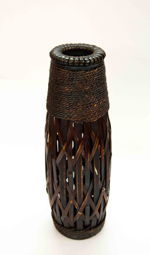 Ваза декоративная напольная, h-42 см, бамбук