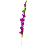 Искусственные цветы "Ветка гладиолуса", h-110см, пластик/ткань