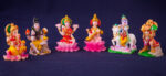 Индийское божество, набор 6шт, h-6см, керамика