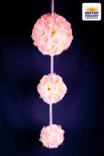 Свадебная композиция цветочные шары, 18см, пластик/текстиль