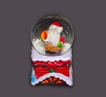 Снежный шар - труба, Санта, d-5см ,стекло