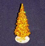 Сувенир "Елка светящаяся", h-14см, золото, акрил