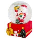Снежный шар "Санта с елкой", d-6см, стекло