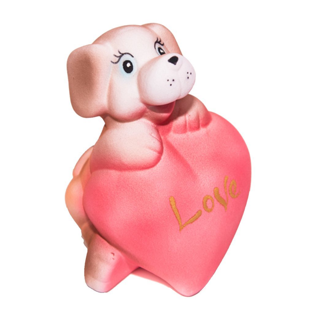 Копилка "Собака с сердцем", h-18см, керамика