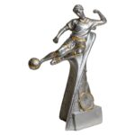 Награда «Футбол» серебро, h-20см, литая, полистоун