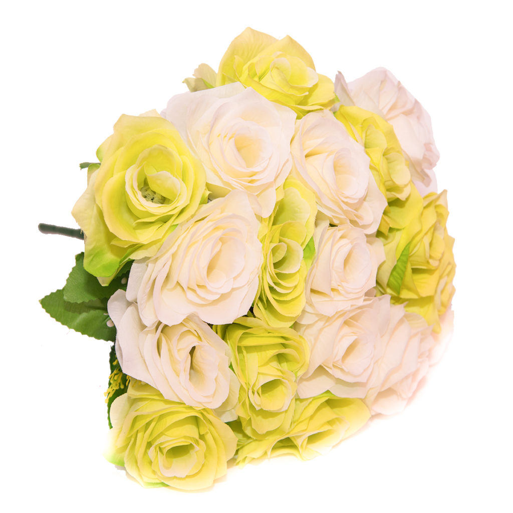 Цветы искусственные -букет"Розы" , 18 цветов, h-40см, пластик/текстиль