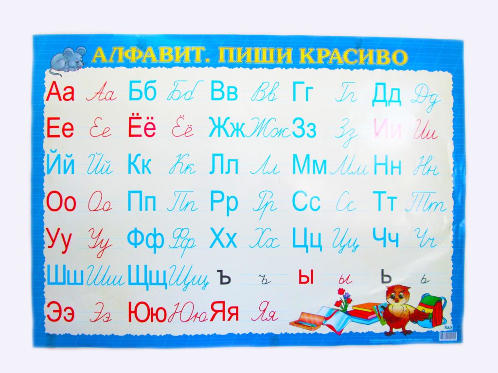 Плакат "Алфавит.Пиши красиво", русский.50*70 см,бумага