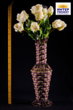 Цветы искусственные "Роза", h-60см, пластик