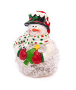 Снеговик/Санта с корзинкой (ткань)