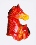 Магнит" Лошадь с жеребенком", h-8см, полистоун