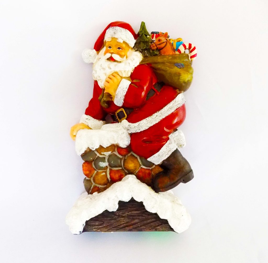 Композиция "Санта Клаус на крыше", h-25см,пр-во Англия, керамика
