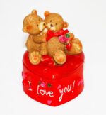 Шкатулка-валентинка "I love you", h-9см, полиустоун