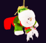 Снеговик/Санта с корзинкой (ткань)