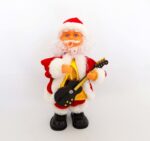 Санта Клаус "Гитарист", музыкальный, электромеханический, h-24 см, пластик/текстиль