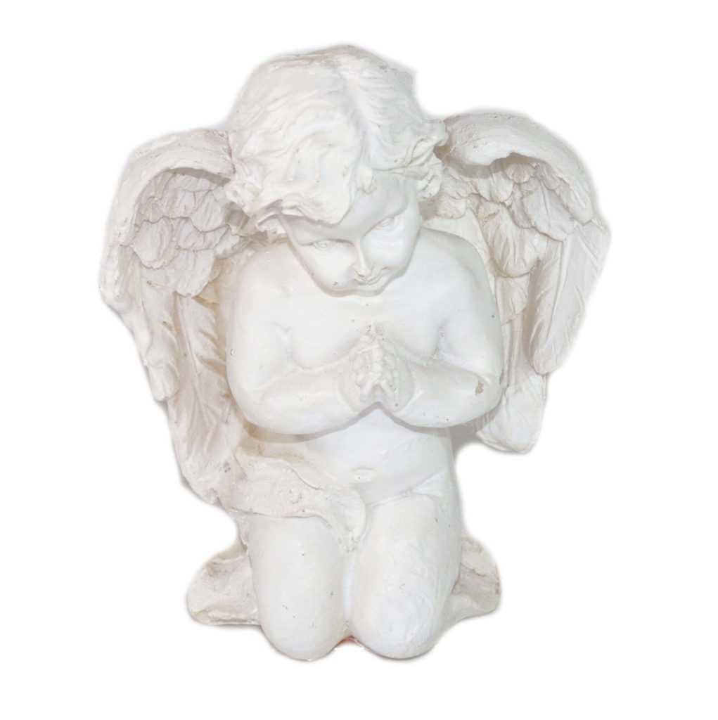 Ангелочек на коленях, h-15см, керамика