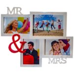 Фоторамка "Mr&Mrs" на 4 фото 10*15см, 13*18 см, 40*33*2 см, пластик