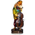 Статуэтка "Такса в костюме, со скрипкой", h- 34,5 см, полиустон
