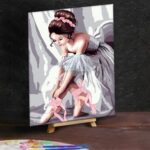 Картина по номерам "Маленькая балерина", 30*40 см, картон