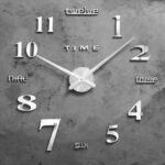 Часы-наклейка DIY "Клермонт", серебро, d-120 см , пластик