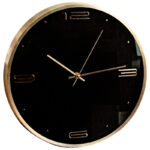 Часы настенные "Марша", d-30 см, черный циферблат, пластик