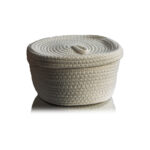 Корзина для хранения плетеная "Лето" 19х13,3х8 см малая, бумага, металл, текстиль