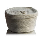 Корзина для хранения"Бэлл", плетеная, 21х21х11см, текстиль