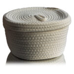 Корзина для хранения "Бэлл", плетеная, 25х25х15см, текстиль