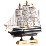 Корабль малый «Халбрейн», 4×16,5×16см, дерево,текстиль