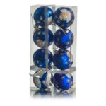 Набор ёлочных шаров "Ангелочек", d-6см, 8шт, цвет синий, пластик