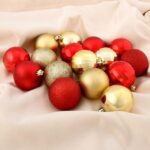 Набор ёлочных шаров "Каприз", d-6см, 20шт, цвет красно-золотой,  пластик
