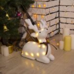 Рождественская фигура "Олень благородный", 25х13х29 см, светящийся, работает от батареек,  пластик