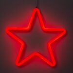 Новогодний декор "Звезда красная", светодиодная, 28х28х2см, пластик, металл