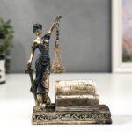 Статуэтка-визитница "Фемида - богиня правосудия", 18х13,5х5см, полистоун