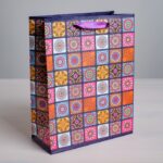 Пакет подарочный  "Мозайка", 23×27×11,5см, ламинат, картон