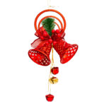 Украшение новогоднее "Колокольчик ягодки и бубенчики," 15х27 см, цвет красный, пластик