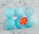 Набор ёлочных шаров "Блеск", d-6 см, 6 шт, пластик, цвет голубой