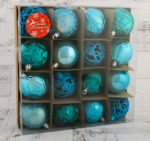 Набор ёлочных шаров "Винтаж", d-6 см, 16 шт, пластик, цвет бюрюза