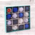 Набор ёлочных шаров "Зимняя тайна", d-7,5 см, 16 шт, пластик