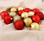 Набор ёлочных шаров "Каприз", d-6 см, 20 шт, пластик, цвет красно-золотой